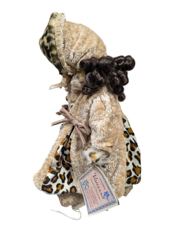 Vanessa Ricardi Porcelain Doll Faux Fur Outfit w/ COA