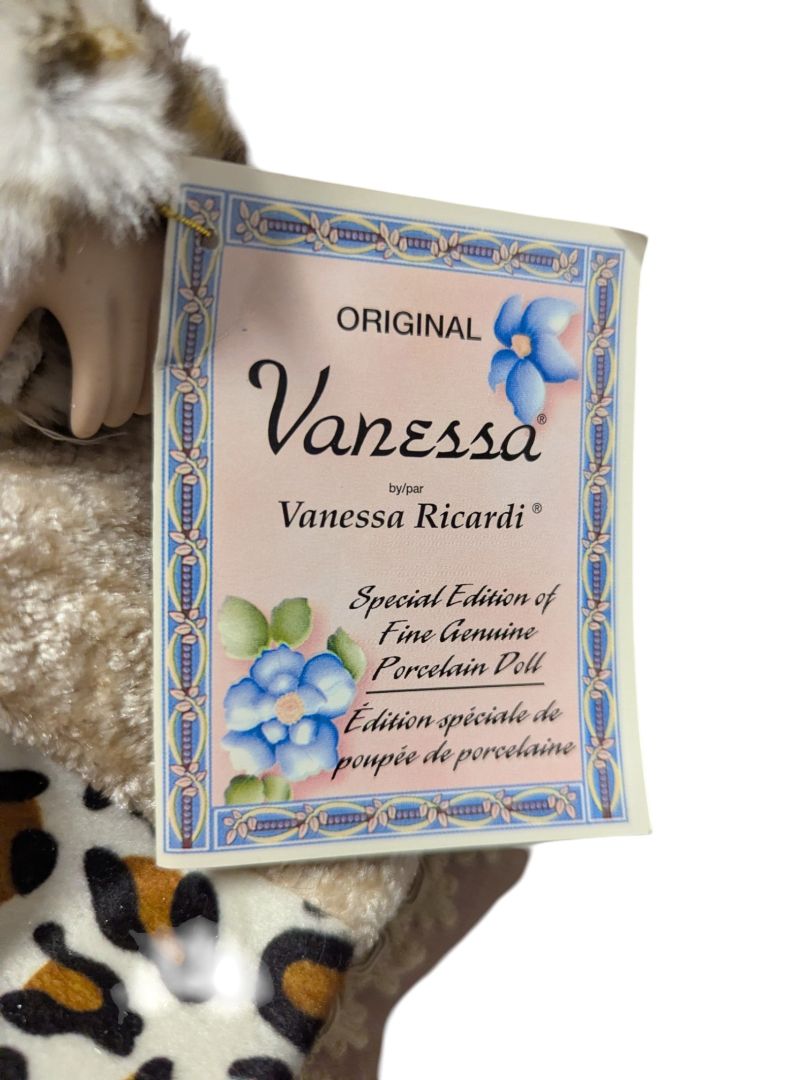 Vanessa Ricardi Porcelain Doll Faux Fur Outfit w/ COA
