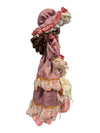 Porcelain Victorian Collector Doll - Pink Taffeta and Lace Gown