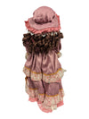 Porcelain Victorian Collector Doll - Pink Taffeta and Lace Gown