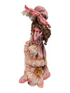 Porcelain Victorian Collector Doll - Pink Taffeta and Lace Gown