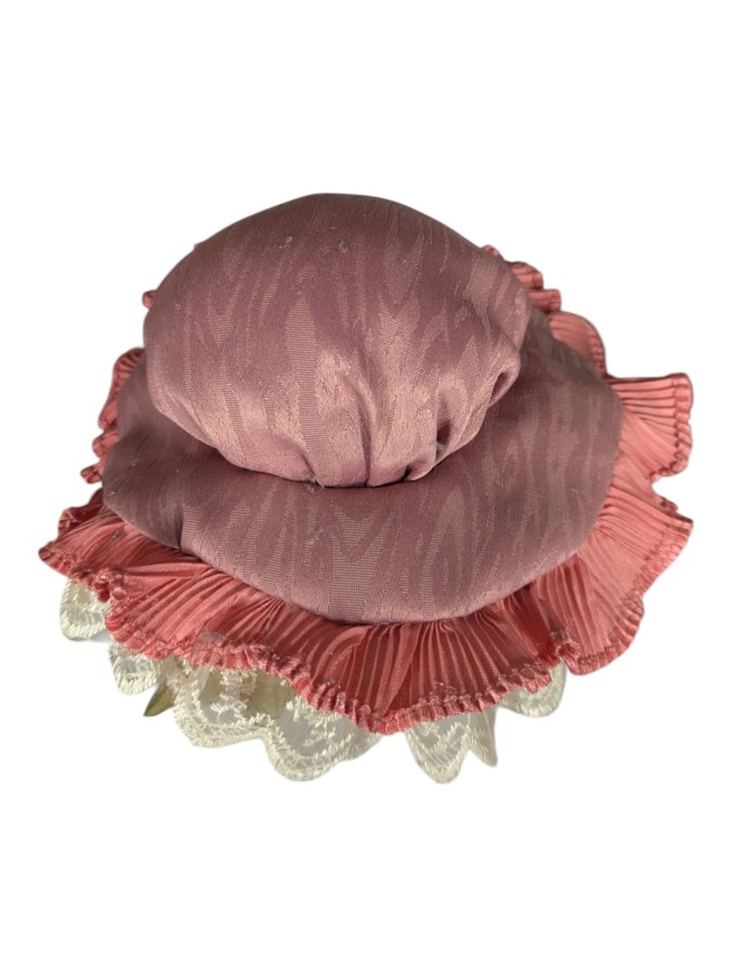 Porcelain Victorian Collector Doll - Pink Taffeta and Lace Gown