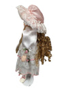 Victorian Style Porcelain Doll - White & Pink Lace Gown