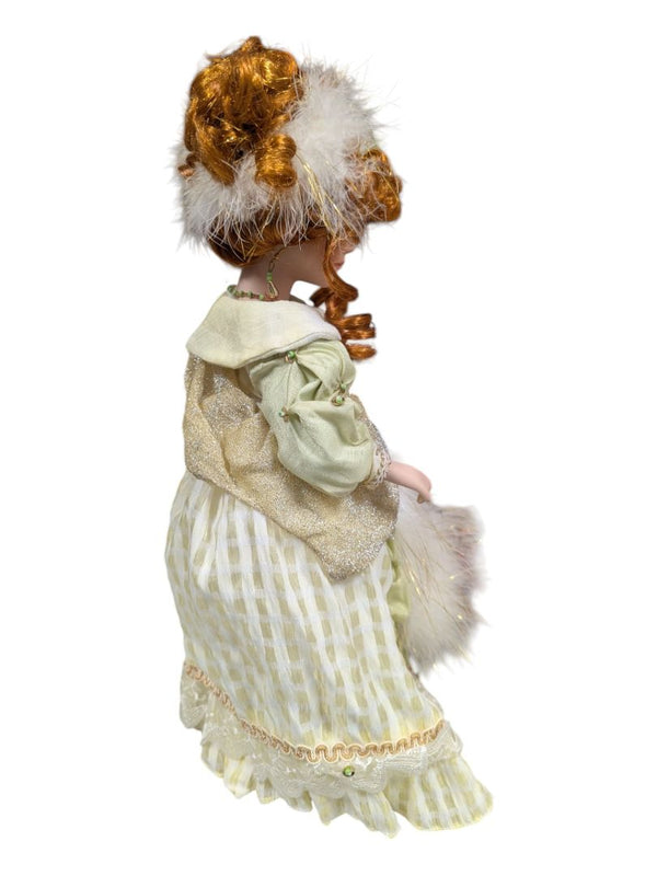 Vanessa Ricardi Porcelain Doll - Green & Gold