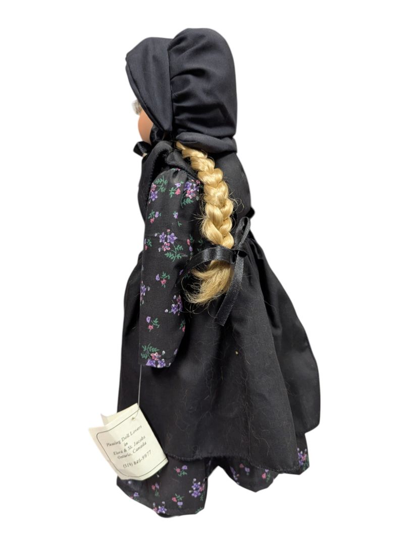 Mennonite Schoolgirl Porcelain Doll with Spectacles