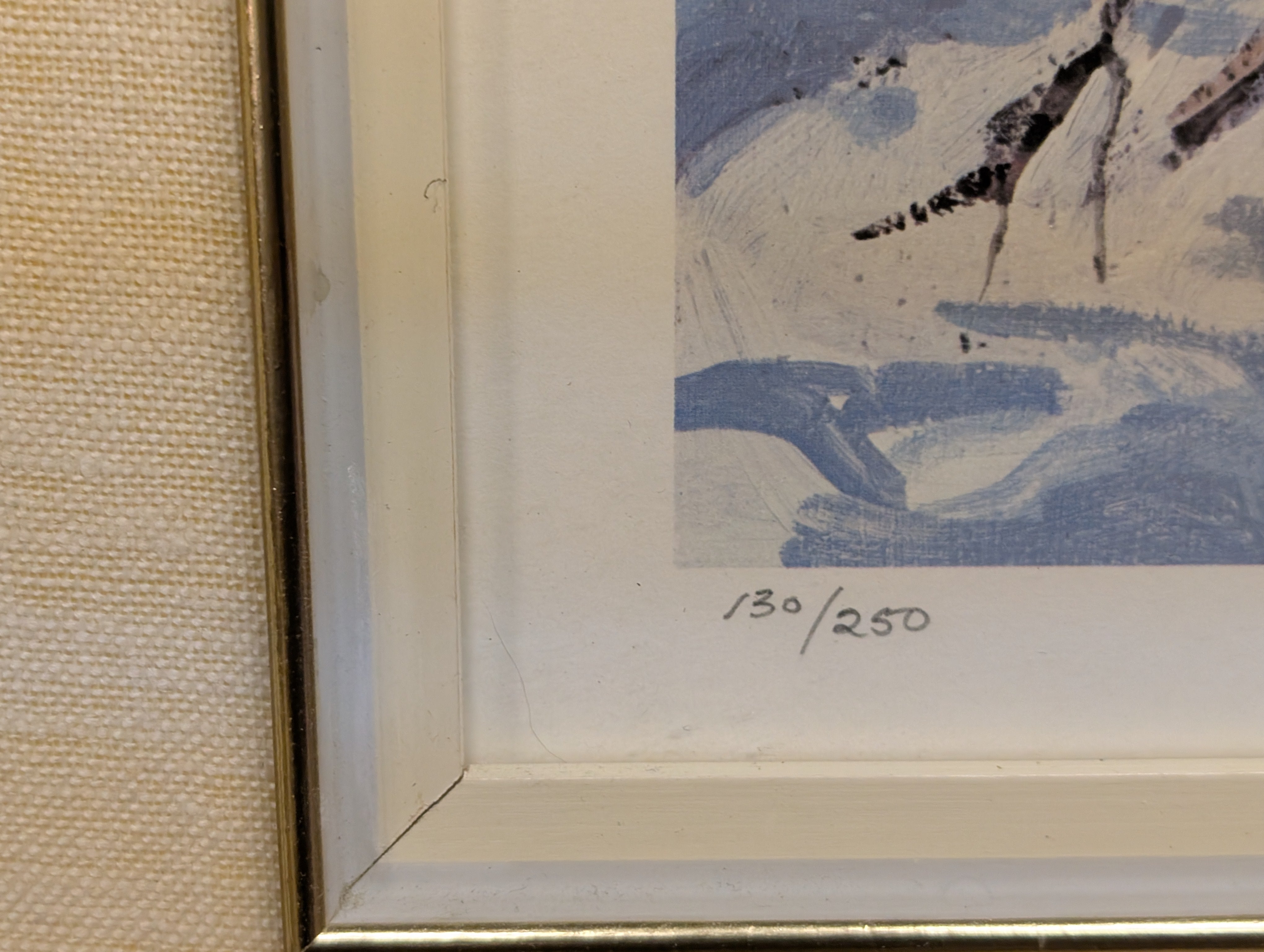 Framed Peter Etril Snyder Winter Scene Print with Picture Light