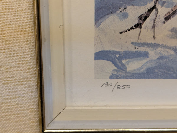 Framed Peter Etril Snyder Winter Scene Print with Picture Light