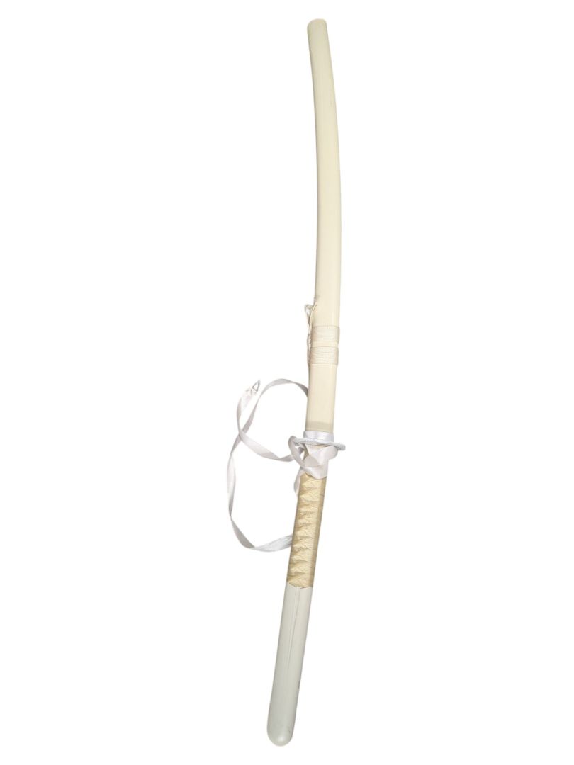 White Decorative Katana Sword with Scabbard