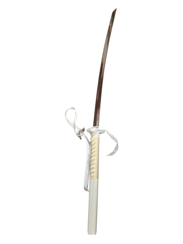 White Decorative Katana Sword with Scabbard