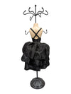 Decorative Black Satin Dress Form Jewelry Stand