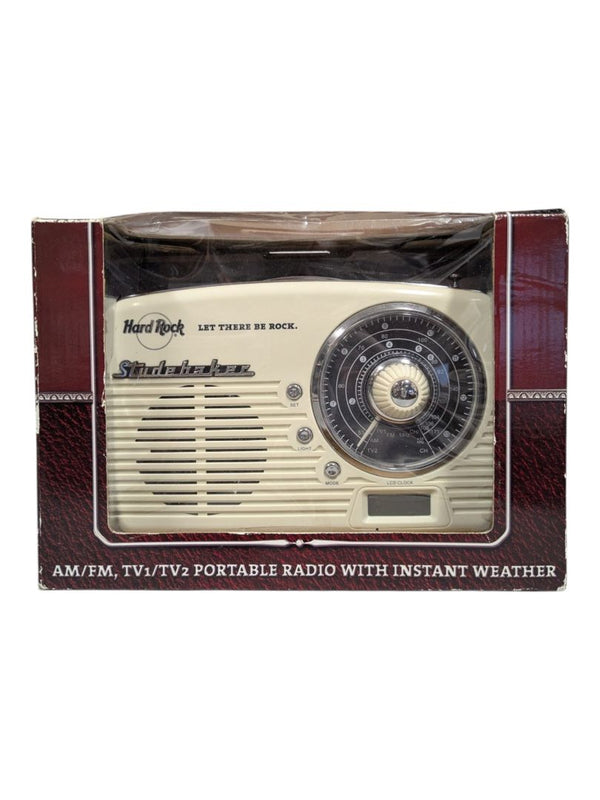 Hard Rock Café Studebaker Retro AM/FM Portable Radio with Box