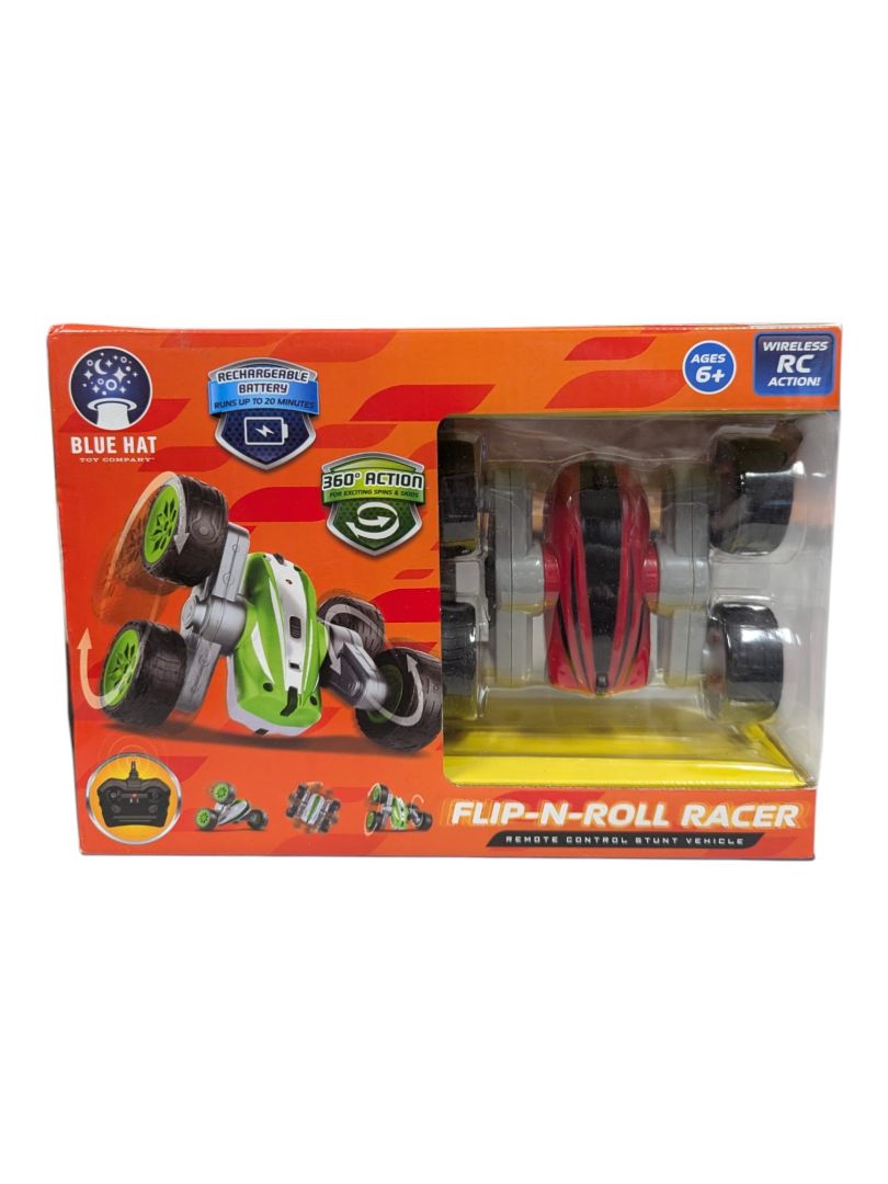 Blue Hat Flip-N-Roll Racer Remote Control Stunt Vehicle