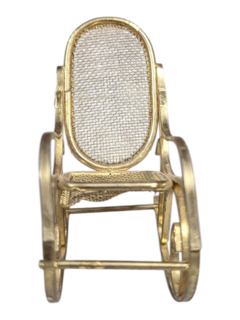 Vintage Style Brass Miniature Dollhouse Furniture Set