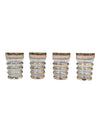 Gold-Rimmed Glass Cordial / Shot Glasses – Set of 4