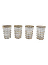 Gold-Rimmed Glass Cordial / Shot Glasses – Set of 4