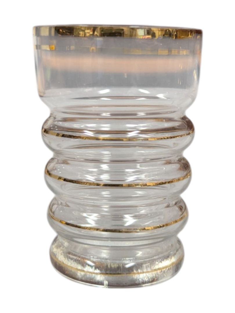 Gold-Rimmed Glass Cordial / Shot Glasses – Set of 4