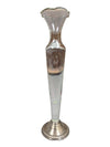 Sterling Silver Base Bud Vase with Etched Glass Insert