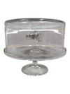 Glass Cake Stand with Dome Lid & Side Handles