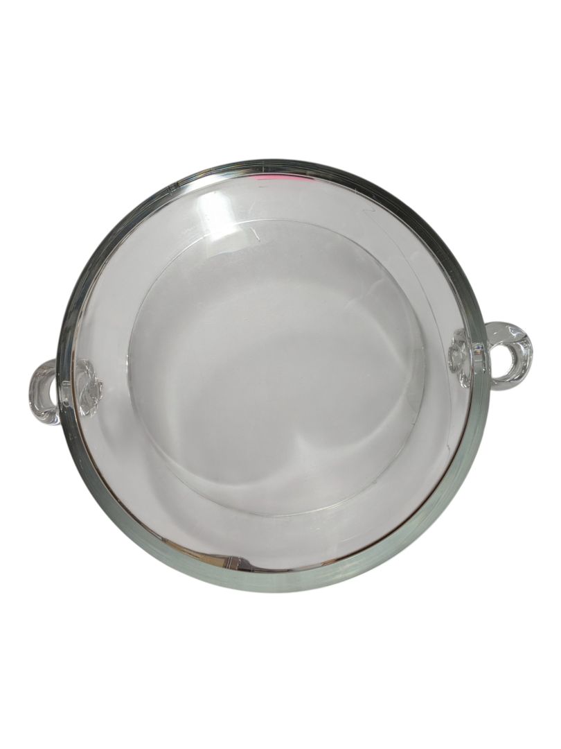 Glass Cake Stand with Dome Lid & Side Handles