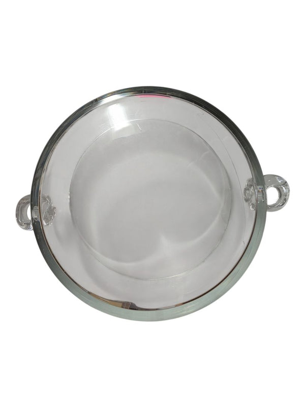 Glass Cake Stand with Dome Lid & Side Handles