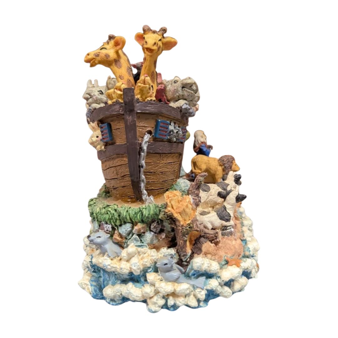 Noah’s Ark Musical Resin Figurine with Animals & Motion Scene
