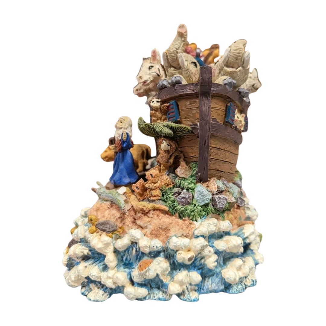 Noah’s Ark Musical Resin Figurine with Animals & Motion Scene