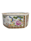 Japanese Hand-Painted Porcelain Trinket Box with Lid