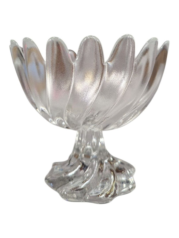 Walther Glass “Sachsenstein” Frosted Crystal Pedestal Bowl
