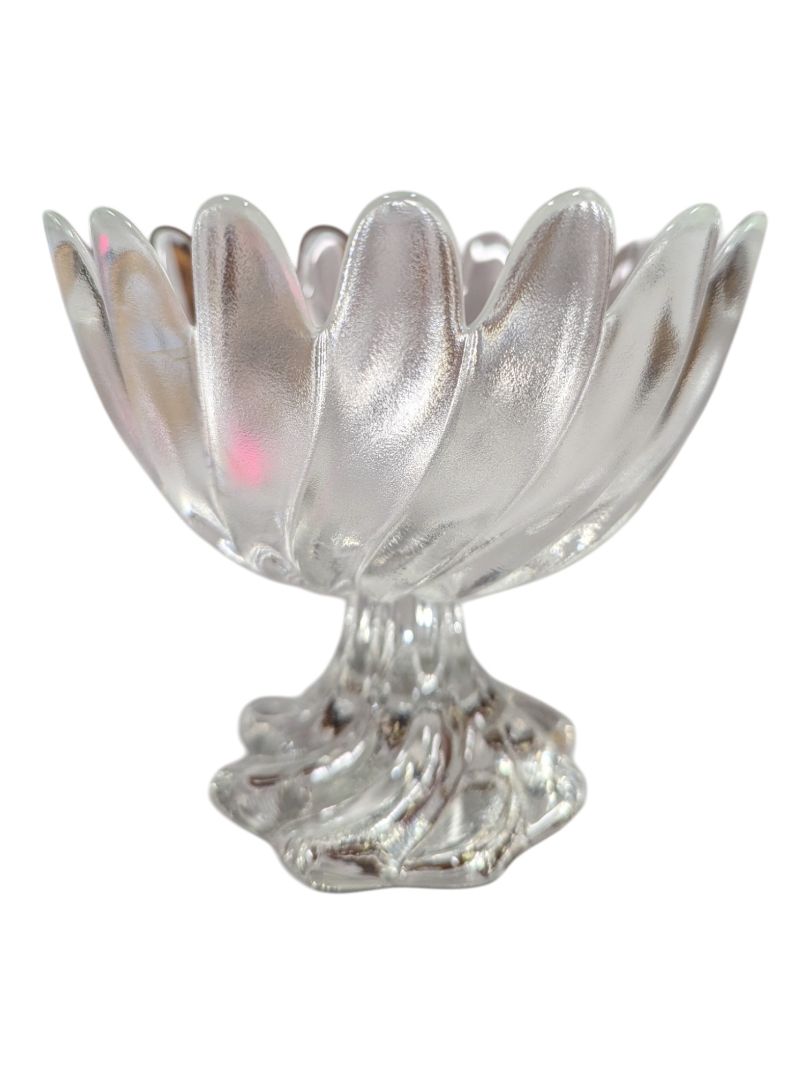Walther Glass “Sachsenstein” Frosted Crystal Pedestal Bowl