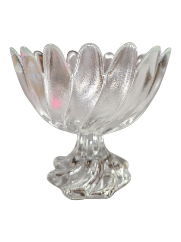 Walther Glass “Sachsenstein” Frosted Crystal Pedestal Bowl