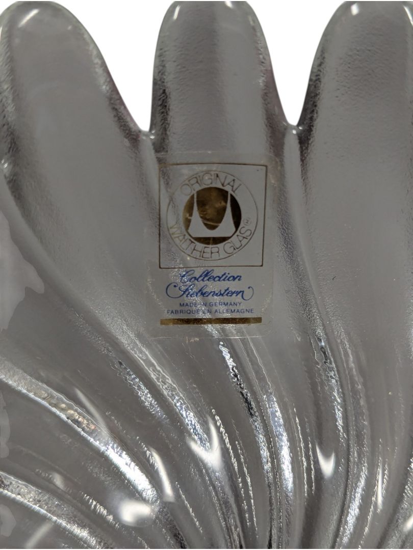 Walther Glass “Sachsenstein” Frosted Crystal Pedestal Bowl