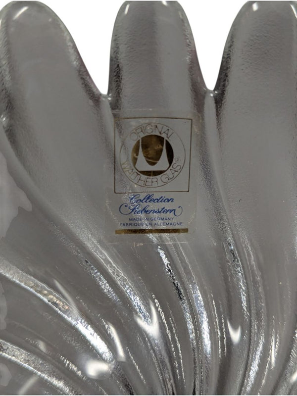 Walther Glass “Sachsenstein” Frosted Crystal Pedestal Bowl