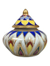 Narayana Phand Hand-Painted Porcelain Lidded Trinket Jar
