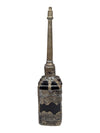 Middle Eastern Silver Tone & Black Glass Kohl Bottle