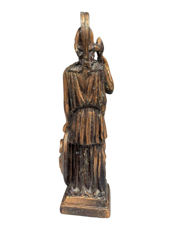 Vintage Athena Greek Goddess Bronze Tone Figurine Statue