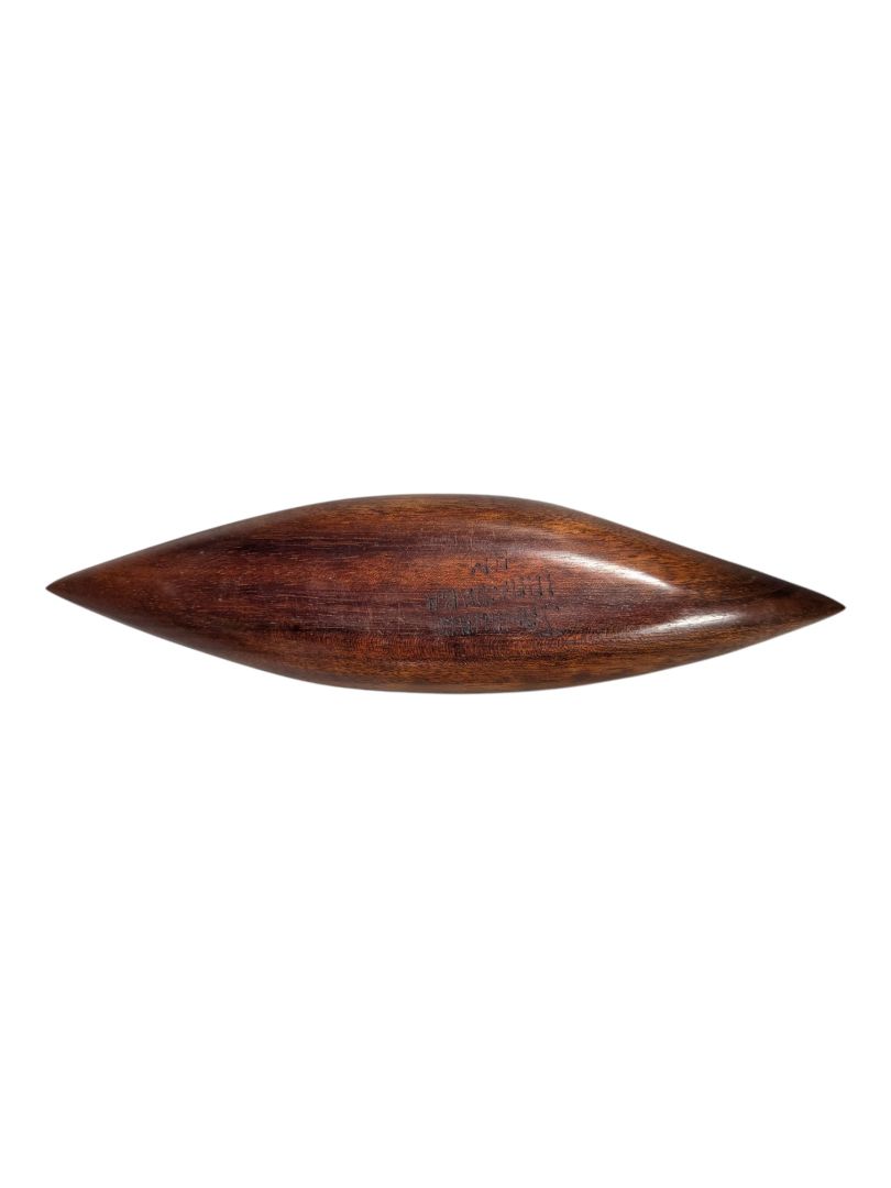 Hand-Carved Wooden Double Spoon Serving Dish