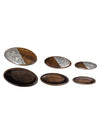 Hand-Carved Wooden Trinket Box with Floral Metal Inlay