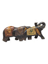Hand-Carved Wooden Elephant Figurine