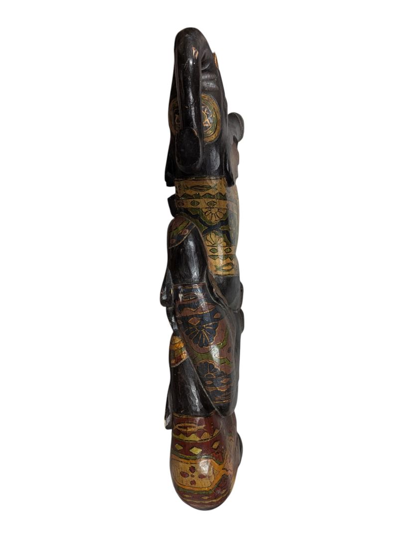 Hand-Carved Wooden Elephant Figurine