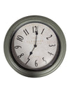 Glencourt Vintage-Style Wall Clock Distressed Green Frame
