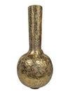 Embossed Brass Floral Vase