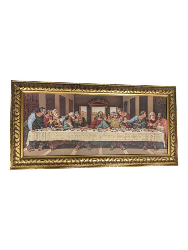 Framed “The Last Supper” Print Ornate Gold Frame