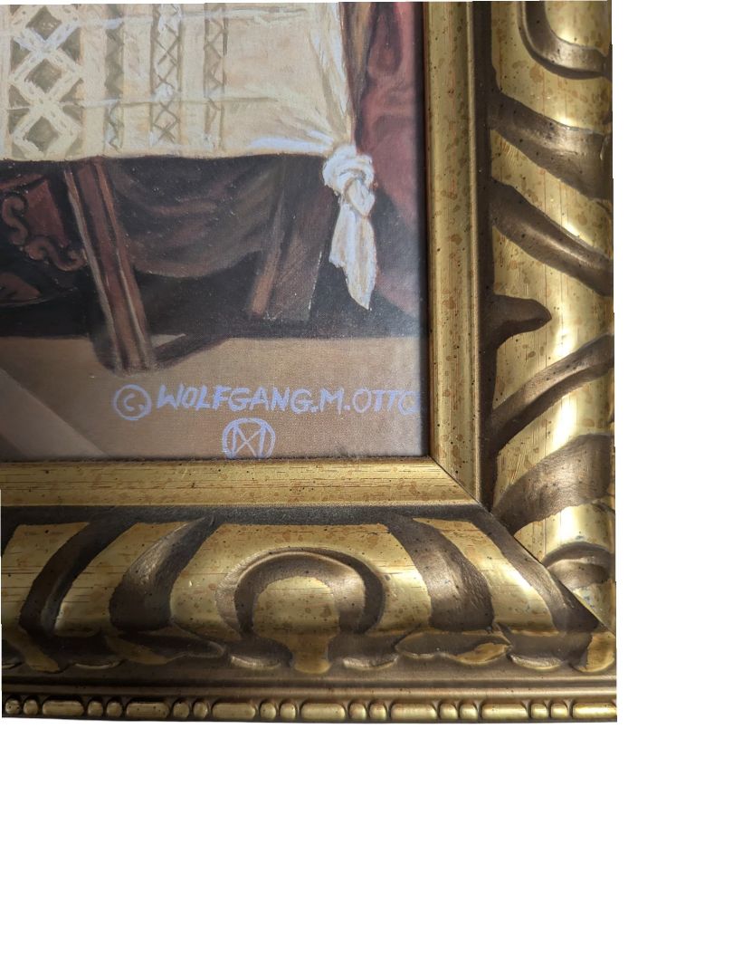 Framed “The Last Supper” Print Ornate Gold Frame