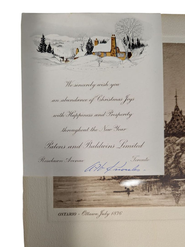 Vintage Canadian Historical Prints Collection w/ Patons & Baldwins Card
