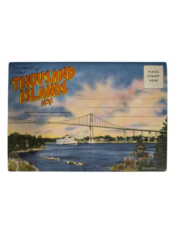 Vintage Thousand Islands NY Souvenir Postcard Folder – Accordion View Set