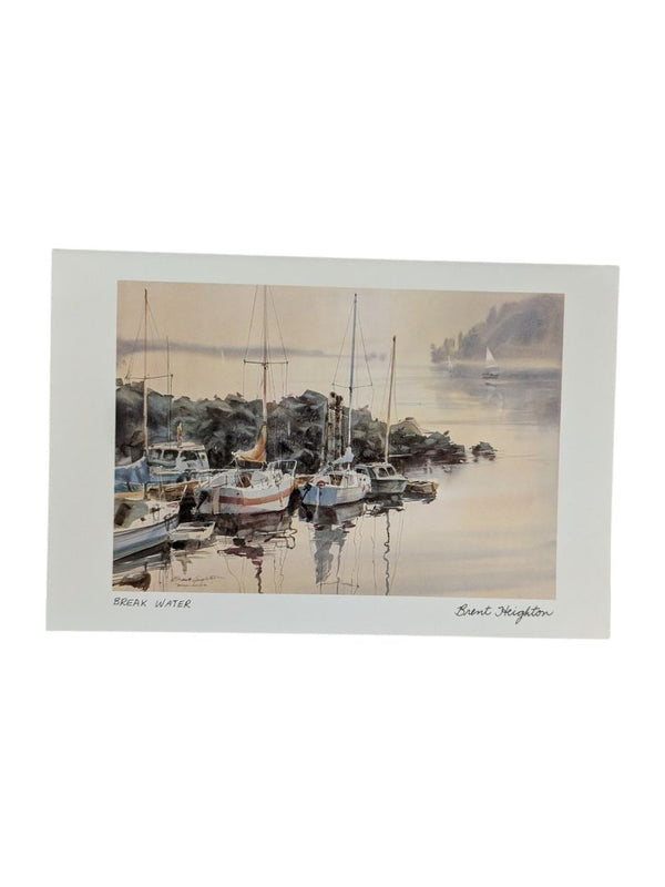 Brent Heighton “Break Water” Canadian Art Card with Envelope
