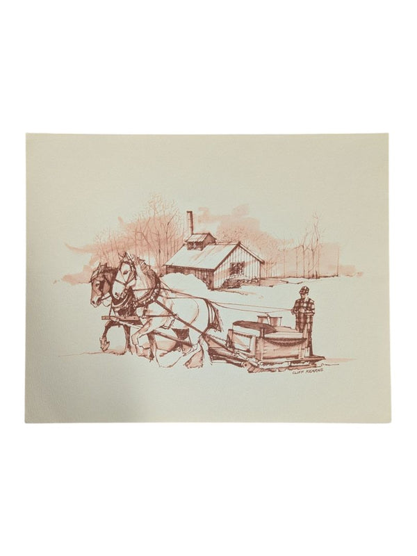 Cliff Kearns “Schneider’s Maple Sugaring Collection” – Set of 4