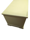 Vintage Painted Wooden Blanket Chest with Interior Compartment & Key