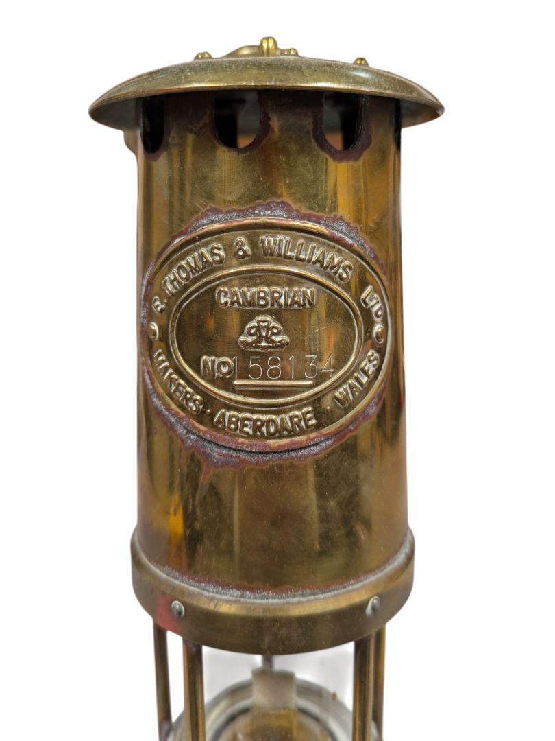 E. Thomas & Williams Cambrian Brass Miners Lamp – 1985 Wales U.K.
