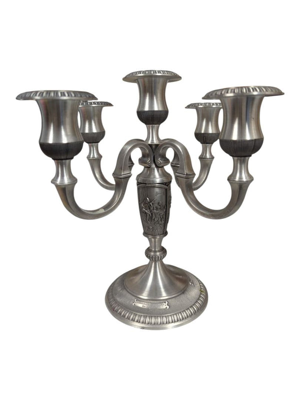 WMF Pewter 5-Arm Candelabra – Rembrandt Series Figural Base